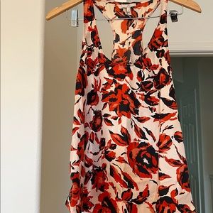 Beautiful Joie racer back silk floral tank- Size Small